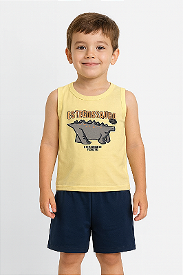 Conjunto Infantil Masculino Malwee Regata Estegossauro