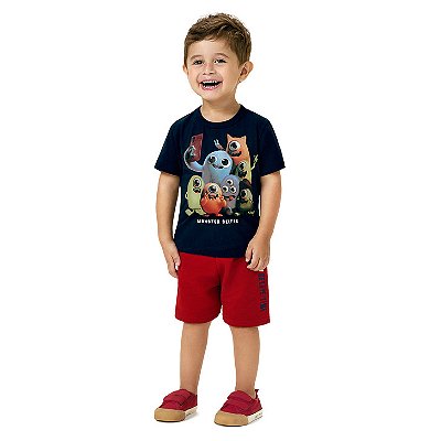 Conjunto Infantil Masculino Kyly Monster Selfie