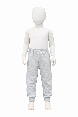 Calça Jogger Infantil Moletom Cinza Mescla