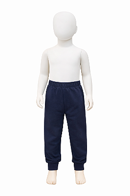 Calça Jogger Infantil Moletom Azul Marinho
