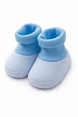 Botinha Infantil Azul com Cano Canelado