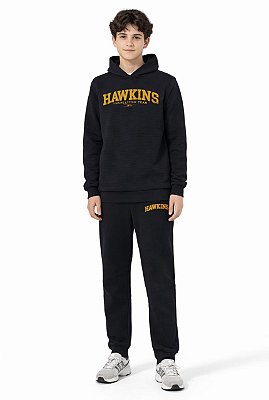 Conjunto Malwee Infantil Masculino “Hawkins” Preto e Amarelo