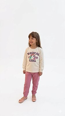Conjunto Infantil Viston Moletom Magical Girl com Calça