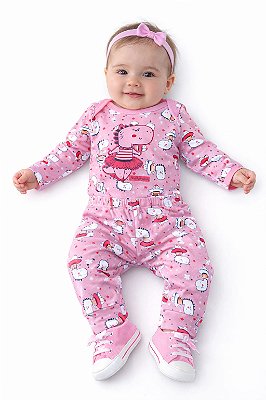 Conjunto Mafessoni Body e Mijão Rosa Hipopótama Bailarina
