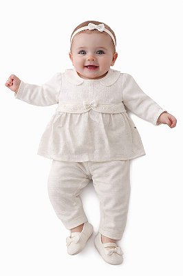 Conjunto Paraíso Moletom Princesa Off White