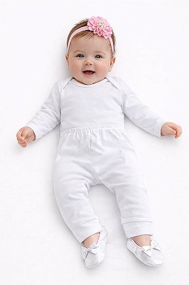 Conjunto Mafessoni Body e Mijão Branco Básico