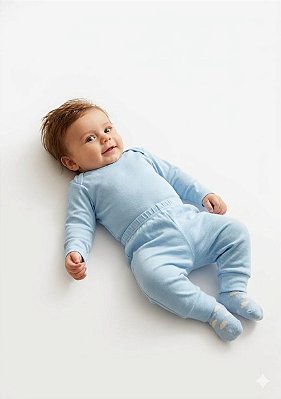 Conjunto Radani Body e Mijão Azul Bebê Clássico