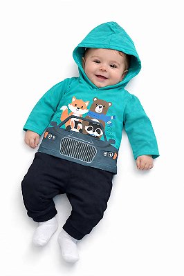 Conjunto Kyly Moletom com Capuz Passeio na Floresta