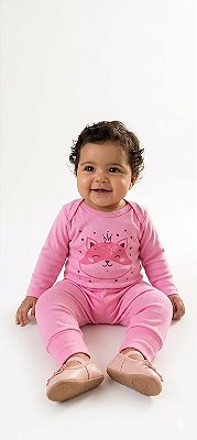 Conjunto Body e Mijão Mafessoni Raposinha Princesa Rosa