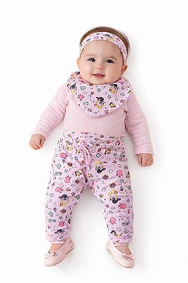 Conjunto Body, Calça e Babador Mafessoni Mermaid Dreams