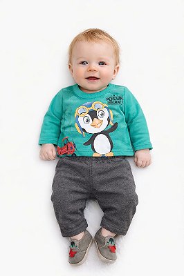 Conjunto Moletom Kyly Pinguim Aviador