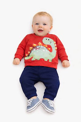 Conjunto Moletom Bicho Bagunça Dino Divertido