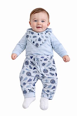 Conjunto Mafessoni Body, Mijão e Bandana Bosque Azul