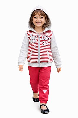 Conjunto Abrange Moletom “Nice Girl” com Capuz e Calça