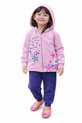 Conjunto Cato Lelê Moletom com Capuz My Love e Calça Jogger