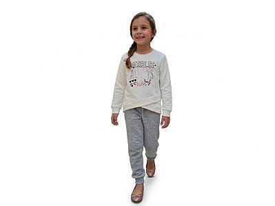 Conjunto Tileesul Moletom Girls Always Blusa e Calça