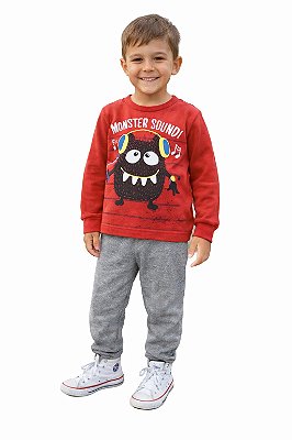Conjunto Cleomara Moletom Monster Sound Blusa e Calça