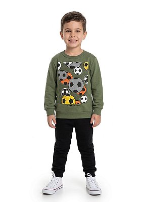 Conjunto Moletom Cato Lele Bolas de Futebol