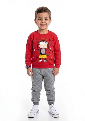 Conjunto Moletom Cleomara Macaquinho Musical