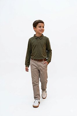 Conjunto Meia Estação Infantil Johnny Fox Polo e Calça Social
