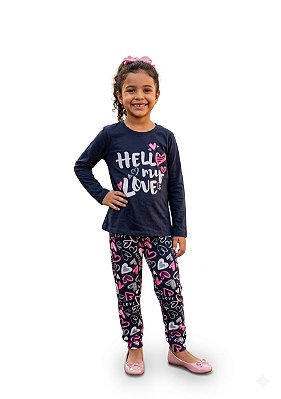 Conjunto Meia Estação Infantil Elian Hello My Love