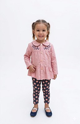 Conjunto Moletom Infantil Milon Delicata Poá