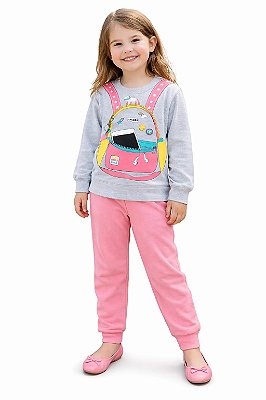 Conjunto Moletom Infantil Cato Lelê Mochila Fun