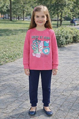 Conjunto Moletom Infantil Cato Lelê Keep It Fun