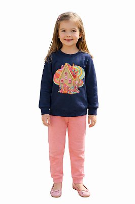 Conjunto Moletom Infantil Kyly Casa Encantada