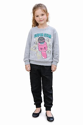 Conjunto Moletom Infantil Cleomara Super Star