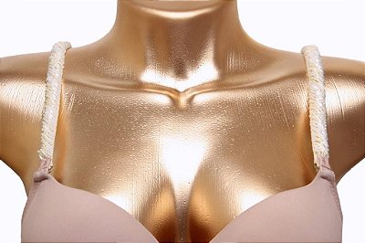 Alça de sutiã pérola com vidrihos espelhados e mini pérolas