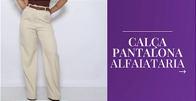 calca pantalona alfaiataria feminina mini banner