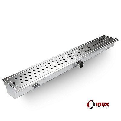 Ralo G10 Com Saída Lateral - Grelha com Furos Redondos