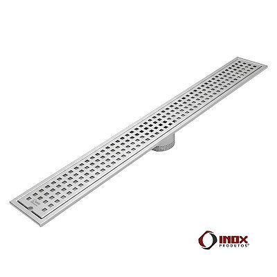 Ralo G104 com Cesto na Saída - Grelha com Furos Quadrados