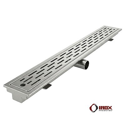 Ralo G40 com Saída Lateral - Calha, Grelha e Cesto Coletor de Resíduos