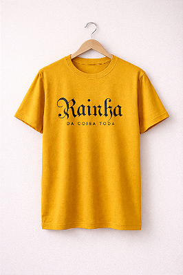 T-shirt Rainha- Mostarda