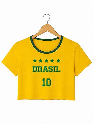 Cropped Brasil- Amarelo