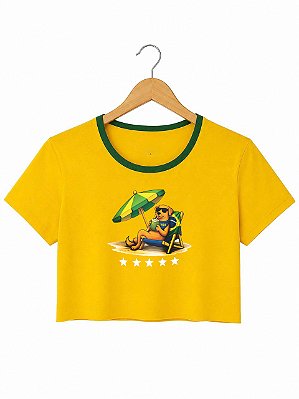 Cropped Caramelo- Amarelo