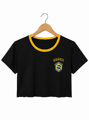 Cropped Escudo- Preto