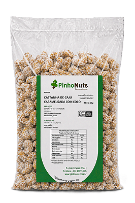Castanha de Caju Caramelizada com Coco - Pinho Nuts