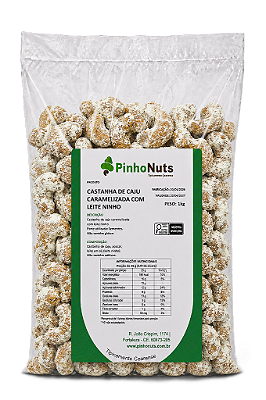 Castanha de Caju Caramelizada com Leite Ninho - Pinho Nuts