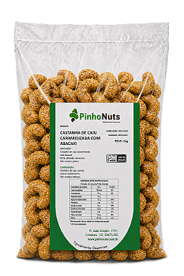 Castanha de Caju Caramelizada com Abacaxi - Pinho Nuts