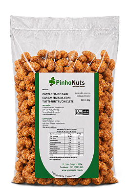 Castanha de Caju Caramelizada com Tutti-frutti/chiclete - Pinho Nuts