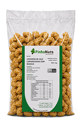 Castanha de Caju Caramelizada com Banana - Pinho Nuts