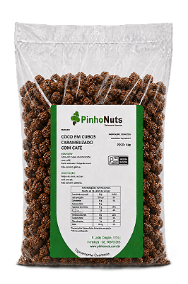 Coco em Cubos Caramelizado com Café - Pinho Nuts