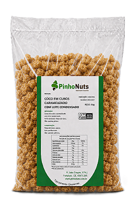 Coco em Cubos Caramelizado com Leite Condensado - Pinho Nuts