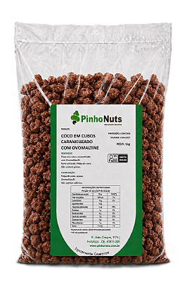 Coco em Cubos Caramelizado com Ovomaltine - Pinho Nuts