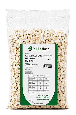 Castanha de Caju em Banda Natural - Pinho Nuts