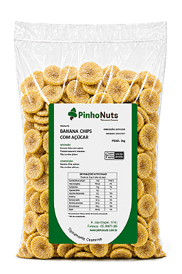 Banana Chips com Açúcar - Pinho Nuts