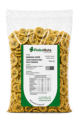 Banana Chips com Chimichurri Sem Pimenta - Pinho Nuts